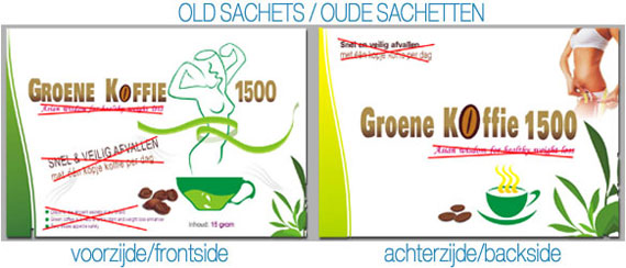groene koffie 1500 sachetten